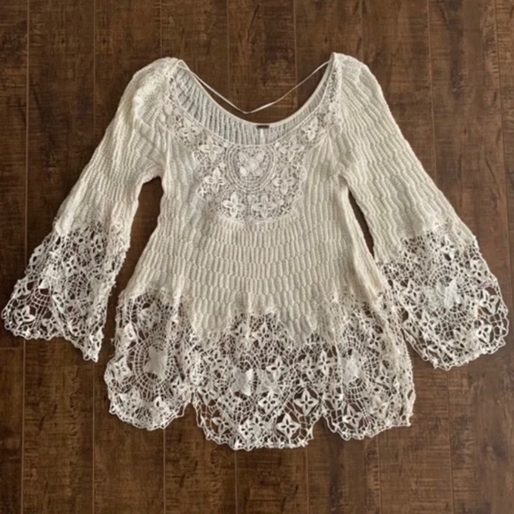 Free People Crochet Top XS - Picture 1 of 6